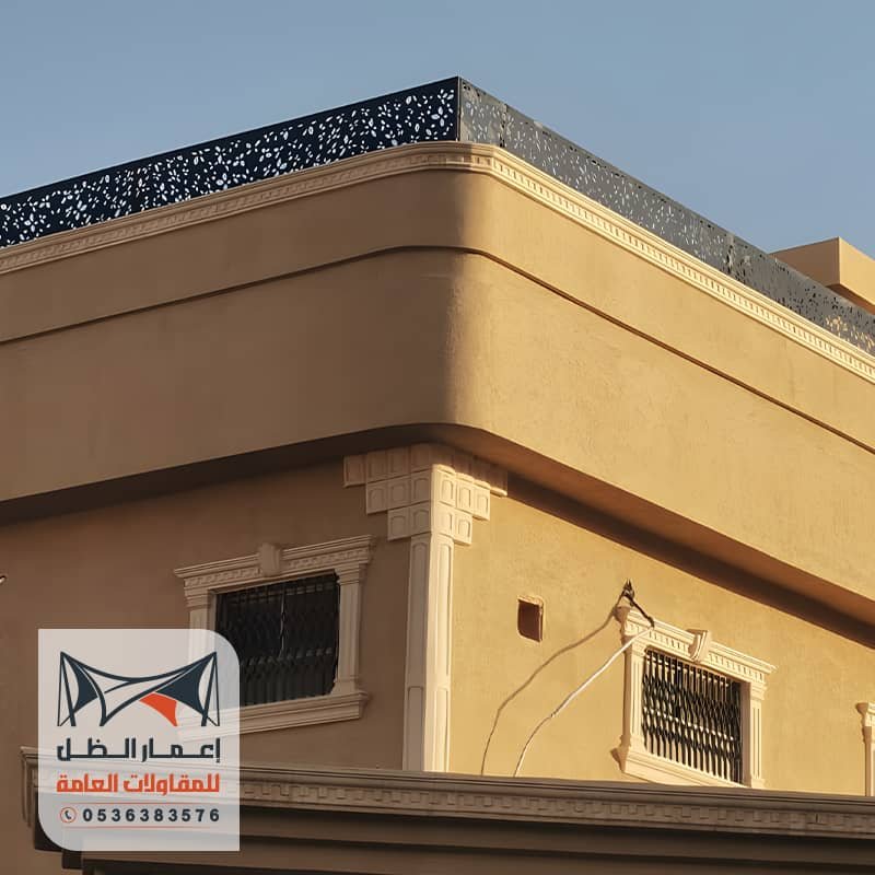 تركيب سواتر قص ليزر من مظلات وسواتر إعمار الظل